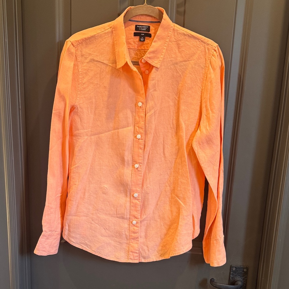 J. Crew Dreamsicle Orange Long Sleeve Shirt 🧡 ✨